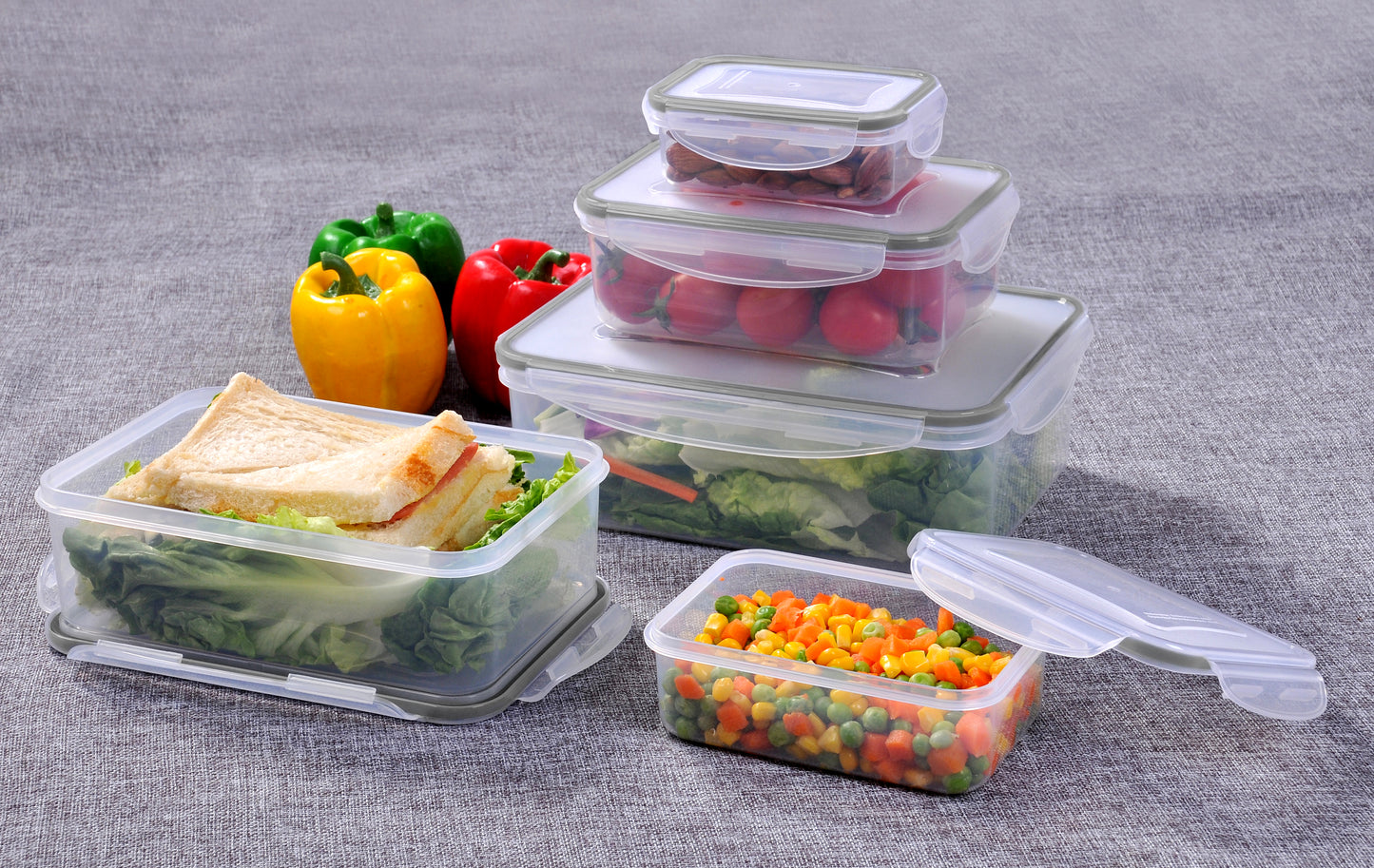 MTR 28 PC Value Pack Storage Containers BPA Free Kitchen Stackable Storage Pantry Organization Dishwasher Safe Microwave Safe Freezer Safe Airtight Silicone Containers Leakproof & Reusable