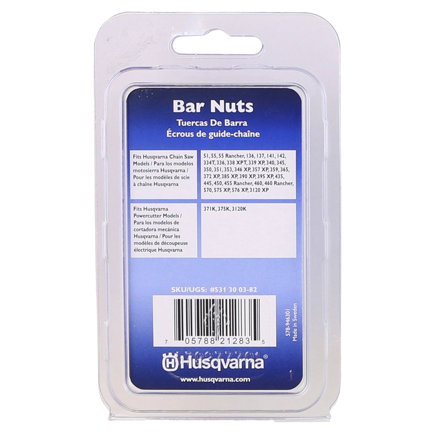 Husqvarna 531300382 Chain Saw Bar Nuts, 4 Pack