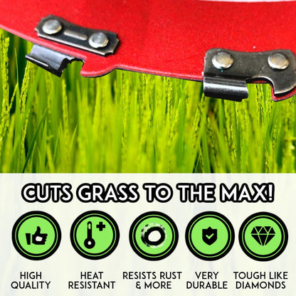 MTR Saw Chain Tooth Brush Cutter Blades Circular Blade Weed Eater Cutter Trimmer 10,000RPM Steel Grass Brush Cutter Blade Forest Trees Wood Metal Multi Use Blades & Bundle Kits (9")