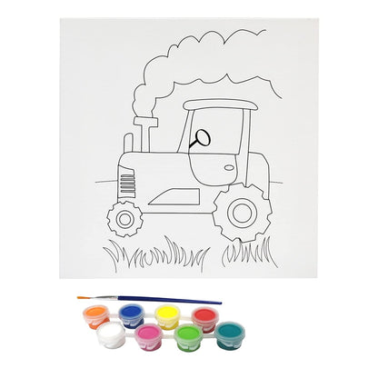 Misco Toys Canvas Paint Party Kits, 11 Piece Art kit Pre-Drawn Outline Canvas for Paint and Sip 8 Colors and Brush Included, Great Gift for Kids 4+ and Adults Too!