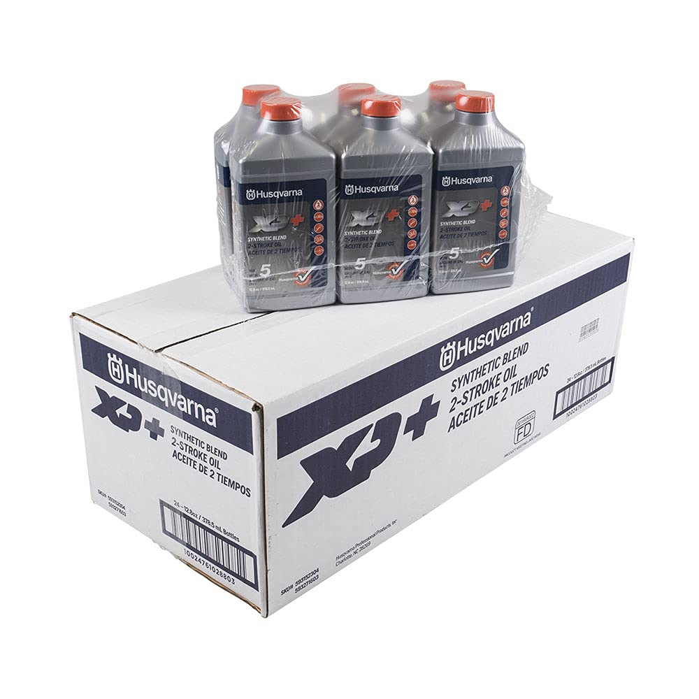 24pk OEM 12.8oz Bottle Husqvarna XP 2 Stroke 2-Cycle Engine Oil Fuel Stabilizer 50:1 Pro Performance
