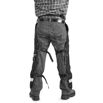 Husqvarna 587160702 Functional Apron Chainsaw Chaps 38-Inch, Chainsaw Safety Equipment with 5 Layers, Adjustable Belt and Gear Pocket, Black