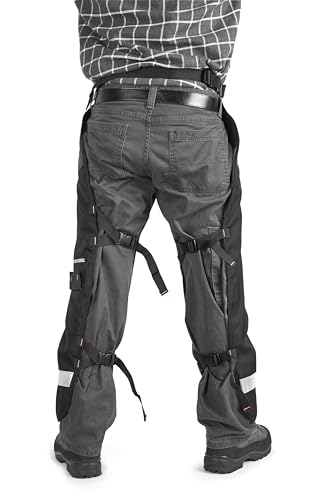 Husqvarna 587160702 Functional Apron Chainsaw Chaps 38-Inch, Chainsaw Safety Equipment with 5 Layers, Adjustable Belt and Gear Pocket, Black