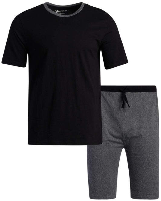 Ten West Apparel Men’s Pajamas – Short Sleeve Tee and Lounge Shorts Sleepwear Set (M-XL)