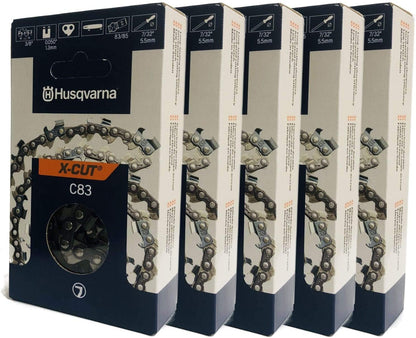 Husqvarna 585550084 24" C83 X-Cut 24" Chain 3/8" .050" 84 DL 5 Pack