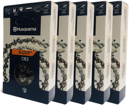 Husqvarna 585550084 24" C83 X-Cut 24" Chain 3/8" .050" 84 DL 5 Pack