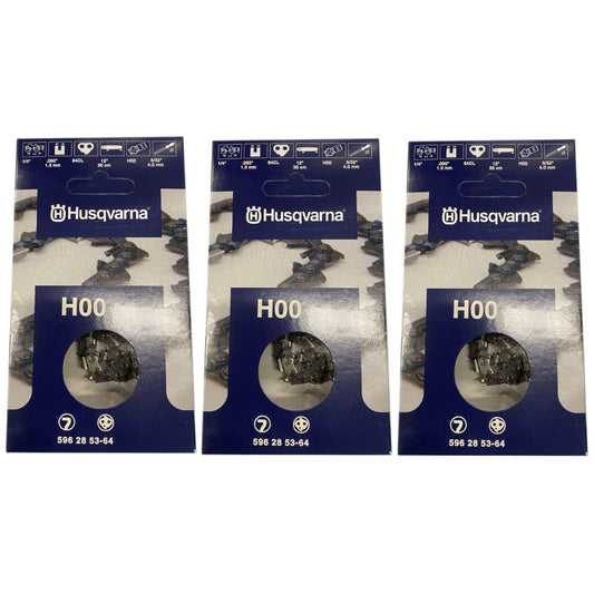 Husqvarna 596285364 Polesaw Chain H00 1/4" .050 64 DL Replaces 503305454 3 Pack