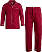 Ten West Apparel Men’s Pajamas Set - Long Sleeve Button Down Sleep Shirt and Pajama Bottoms Sleepwear Set