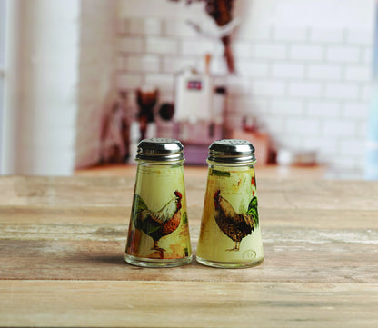Circleware Rooster Salt and Pepper Shakers, 2-Piece Set, 4 oz