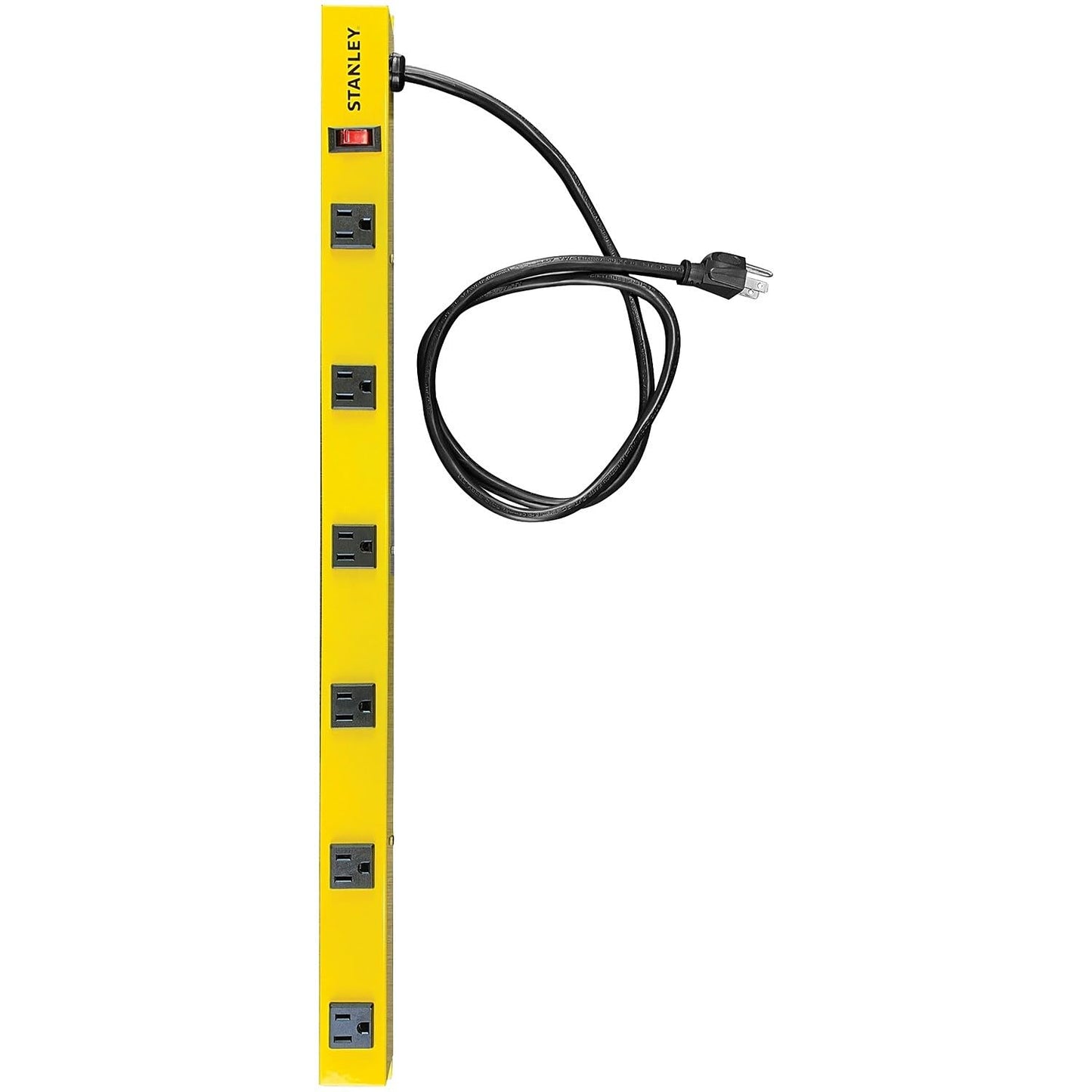 STANLEY 31613 6-Outlet 600 Joule Metal Surge Protector, 4FT Cord, 2FT HOUSING Length