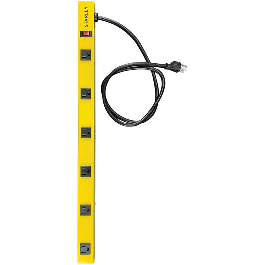 STANLEY 31613 6-Outlet 600 Joule Metal Surge Protector, 4FT Cord, 2FT HOUSING Length