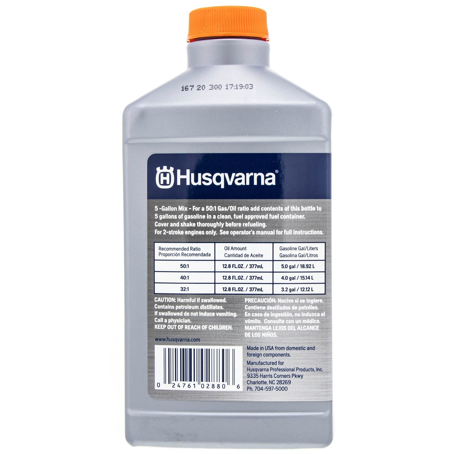24pk OEM 12.8oz Bottle Husqvarna XP 2 Stroke 2-Cycle Engine Oil Fuel Stabilizer 50:1 Pro Performance