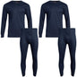 Fourcast Men's Thermal Pajama Set - Base Layer Long Sleeve Waffle T-Shirt and Long John Pants, Plus (2 Piece, 2 Pack)
