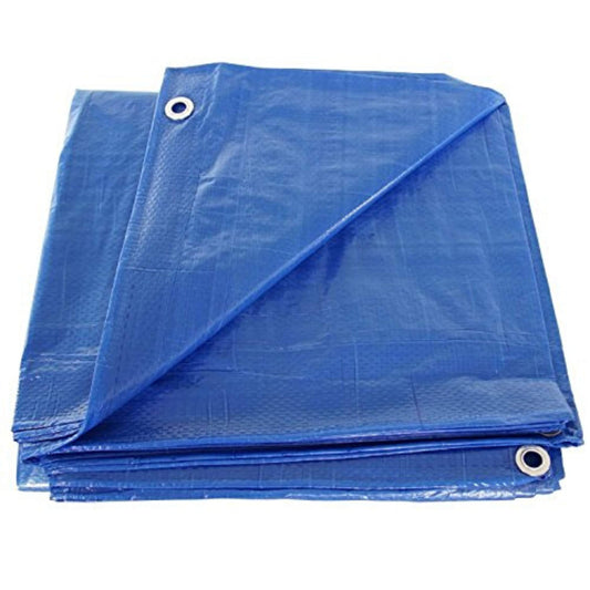 P-LINE Large Blue Tarp Cover – Outdoor Tarp for Pools, Boats, Cars and Trucks – Waterproof Tarp Cover – Heavy-Duty Poly Tarp with Grommets for Secured Tie-Down – 5mil Thick (40x40 Feet)