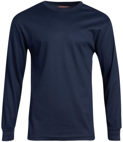 Fourcast Big Men's Thermal Pajama Set - Plus Sized Base Layer Long Sleeve Waffle T-Shirt and Long John Pants, Navy, Size Large