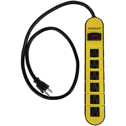 STANLEY 31605 ShopMAX 6-Outlet Power Strip, 3-Foot Cord
