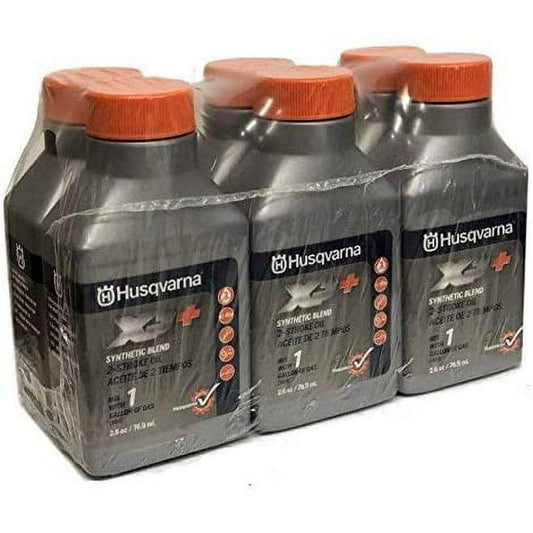 Husqvarna 6PK Genuine OEM XP 2-Cycle Oil 1 Gallon Mix 2.6oz 610000130 593152301