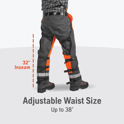 Husqvarna unisex adult 36-38 In. Orange/Gray Tech. Technical Chaps, Orange, 36 to 38-Inch US
