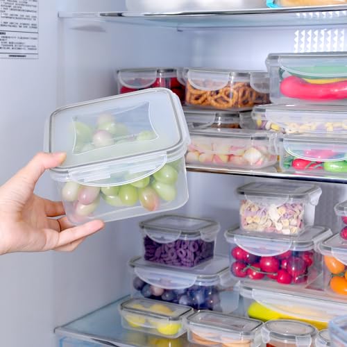 MTR 44PC Value Pack Storage Containers BPA Free Kitchen Storage Dishwasher Safe Microwave Safe Freezer Safe Airtight Silicone Containers Leakproof & Reusable (44)