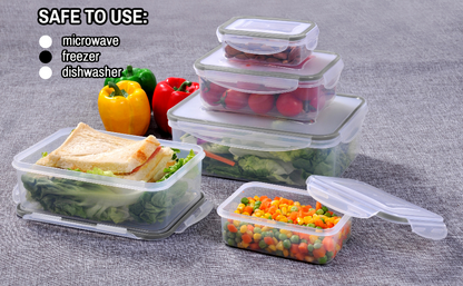 MTR 24 PC Value Pack Storage Containers BPA Free Kitchen Stackable Storage Pantry Organization Dishwasher Safe Microwave Safe  Freezer Safe Airtight Silicone Containers Leakproof & Reusable