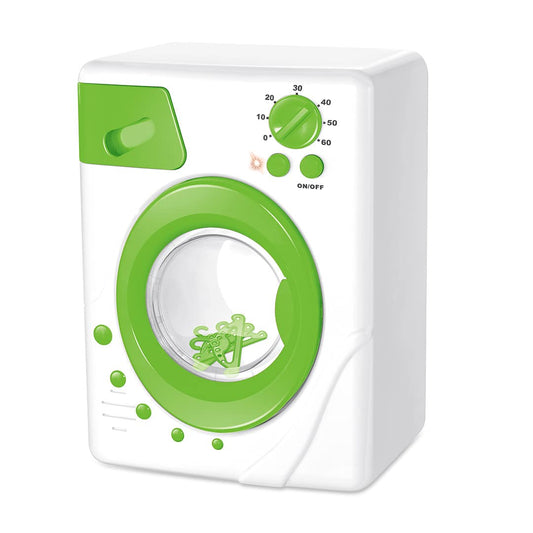 Misco Toys Kids Pretend Play Washing Machine Toy playset, Children Toy wash Machine Appliance Set for Toddlers, Real Life Lights and Sounds, Great Gift Ages 3+ (Green)