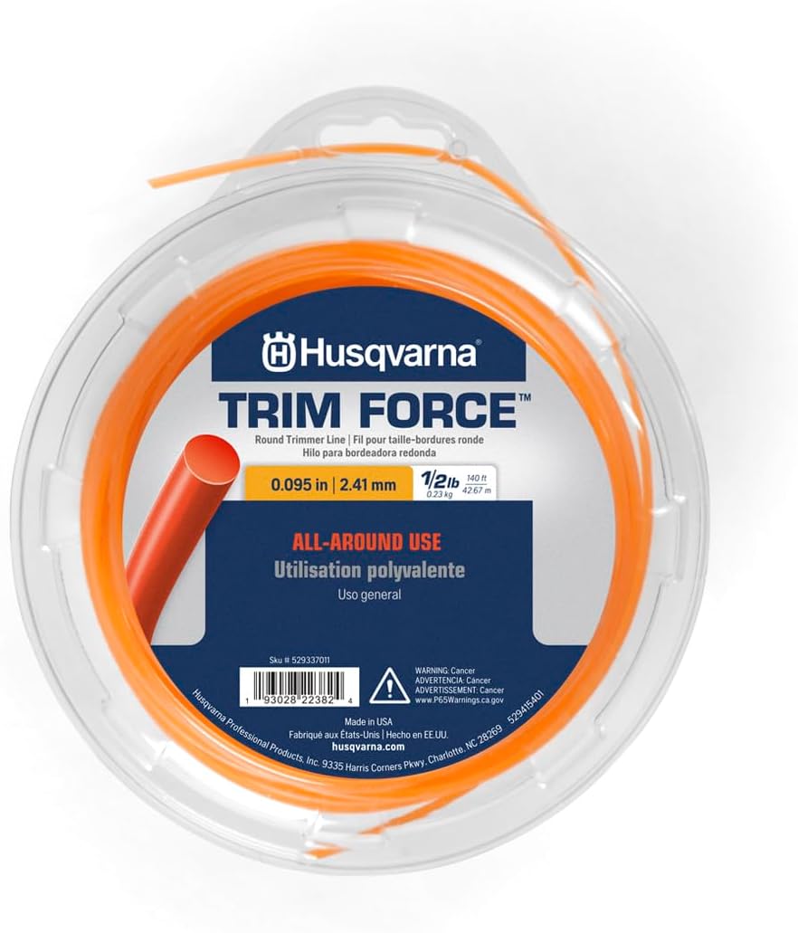 Husqvarna 529337011 095" x 140' TrimForce Round Trimmer line, Orange