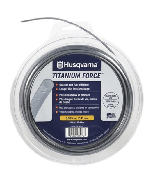 Husqvarna 2 PK 596780101 Titanium Force Round Trimmer Line 100' Spool .095"