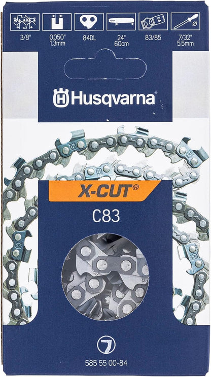 Husqvarna 585550084 24" C83 X-Cut 24" Chain 3/8" .050" 84 DL 5 Pack