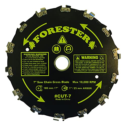 FORESTER Brush Cutter Blades - Trimmer Chainsaw Tooth Saw Blade - for Trimming Trees, Can Replace String Trimmer, Underbrush, and More