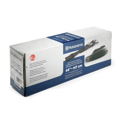 Husqvarna 46-Inch Mulch Kit for Lawn Tractor or Zero-Turn Mower, Mulch Plate Attachment with Two Lawn Mower Blades and Mounting Hardware, Black