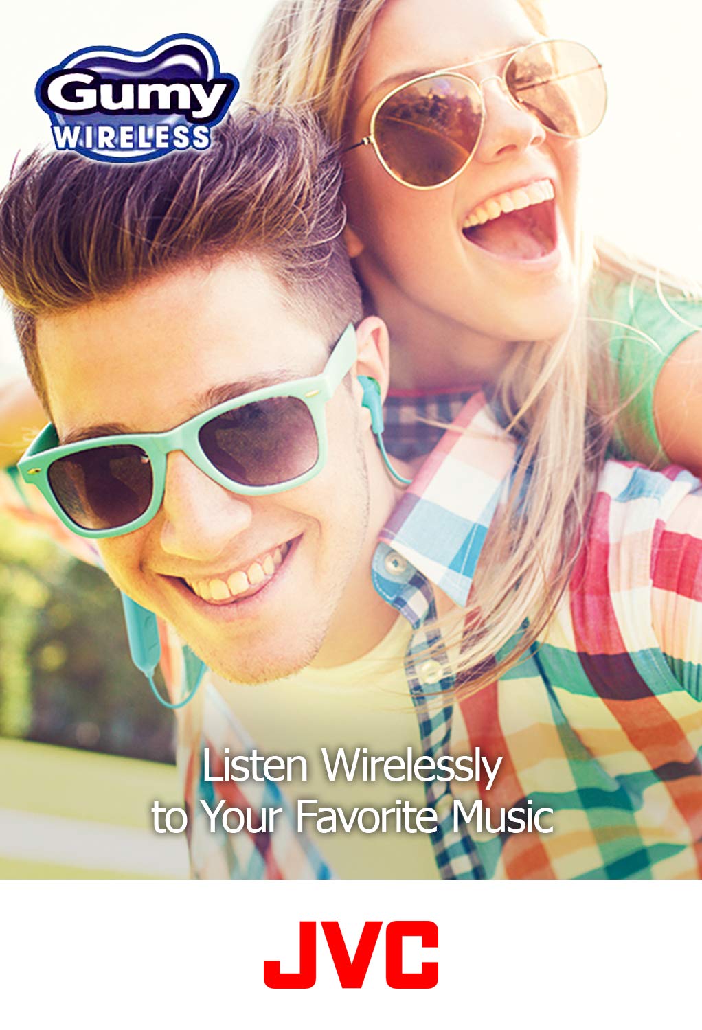 JVC Soft Wireless Earbud with Stayfit Tips, Remote and Mic and Bluetooth Blue (HA-FX9BTA)