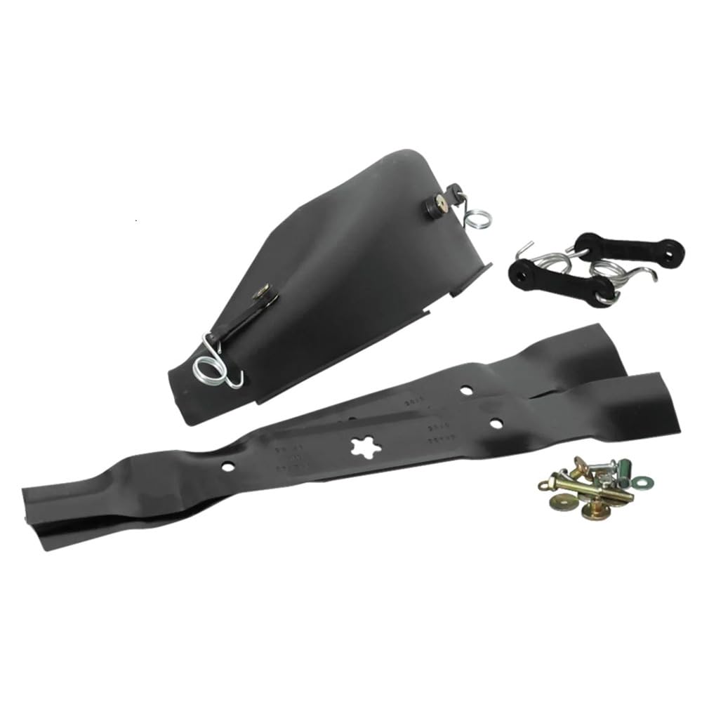 Husqvarna 46-Inch Mulch Kit for Lawn Tractor or Zero-Turn Mower, Mulch Plate Attachment with Two Lawn Mower Blades and Mounting Hardware, Black