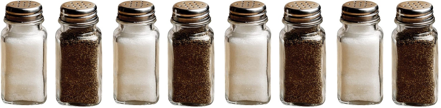 Circleware Yorkshire Salt and Pepper Shakers, 2-Piece Set, Home and Kitchen Utensils, 2.85 oz, Plain (4 Pack)