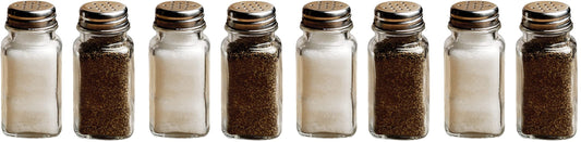Circleware Yorkshire Salt and Pepper Shakers, 2-Piece Set, Home and Kitchen Utensils, 2.85 oz, Plain (4 Pack)