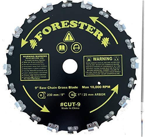 Forester Chainsaw Tooth 9" Brush Blade with 3/16" Round File 2 Piece Bundle. (Improved-New-(Blade and 1 File))