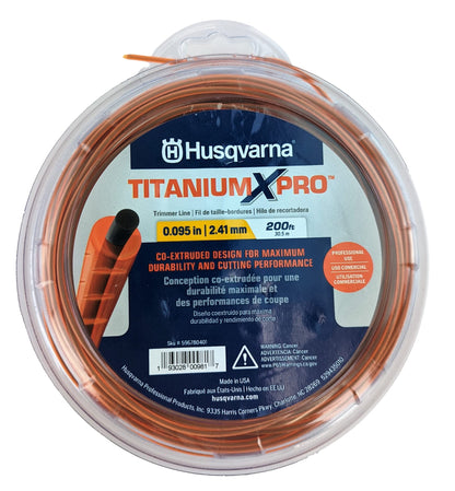 Husqvarna Titanium XPro Trimmer Line — 0.095in.Dia. x 200ft.L, 1-lb. Spool