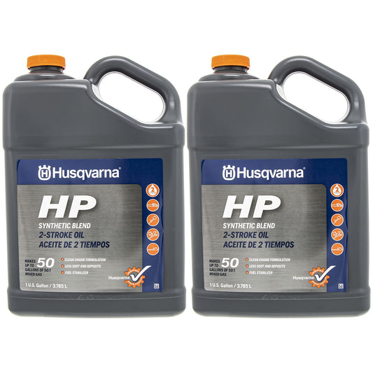 Set Of 2 Husqvarna OEM HP 2 Stroke Engine Oil 1 Gallon Bottle 593152605 …
