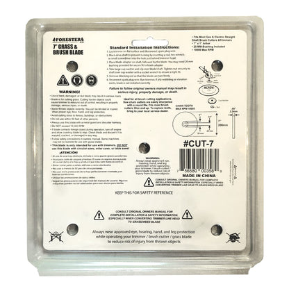 FORESTER Brush Cutter Blades - Trimmer Chainsaw Tooth Saw Blade - for Trimming Trees, Can Replace String Trimmer, Underbrush, and More