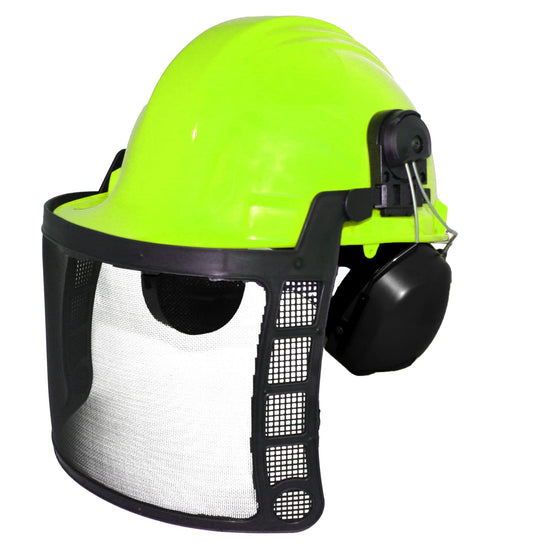 FORESTER Safety Helmet - Original Forestry Hard Hat Arborist Gear Mesh Face Shield Hearing Protection Chainsaw Helmets Portable Woodsman Hardhat Safety Construction Hat Orange