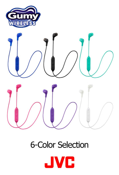 JVC Soft Wireless Earbud with Stayfit Tips, Remote and Mic and Bluetooth Blue (HA-FX9BTA)