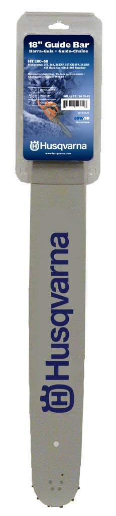 Husqvarna 531300585 18-Inch HT280-68 Chain Saw Bar, 3/8-Inch by .050-Inch