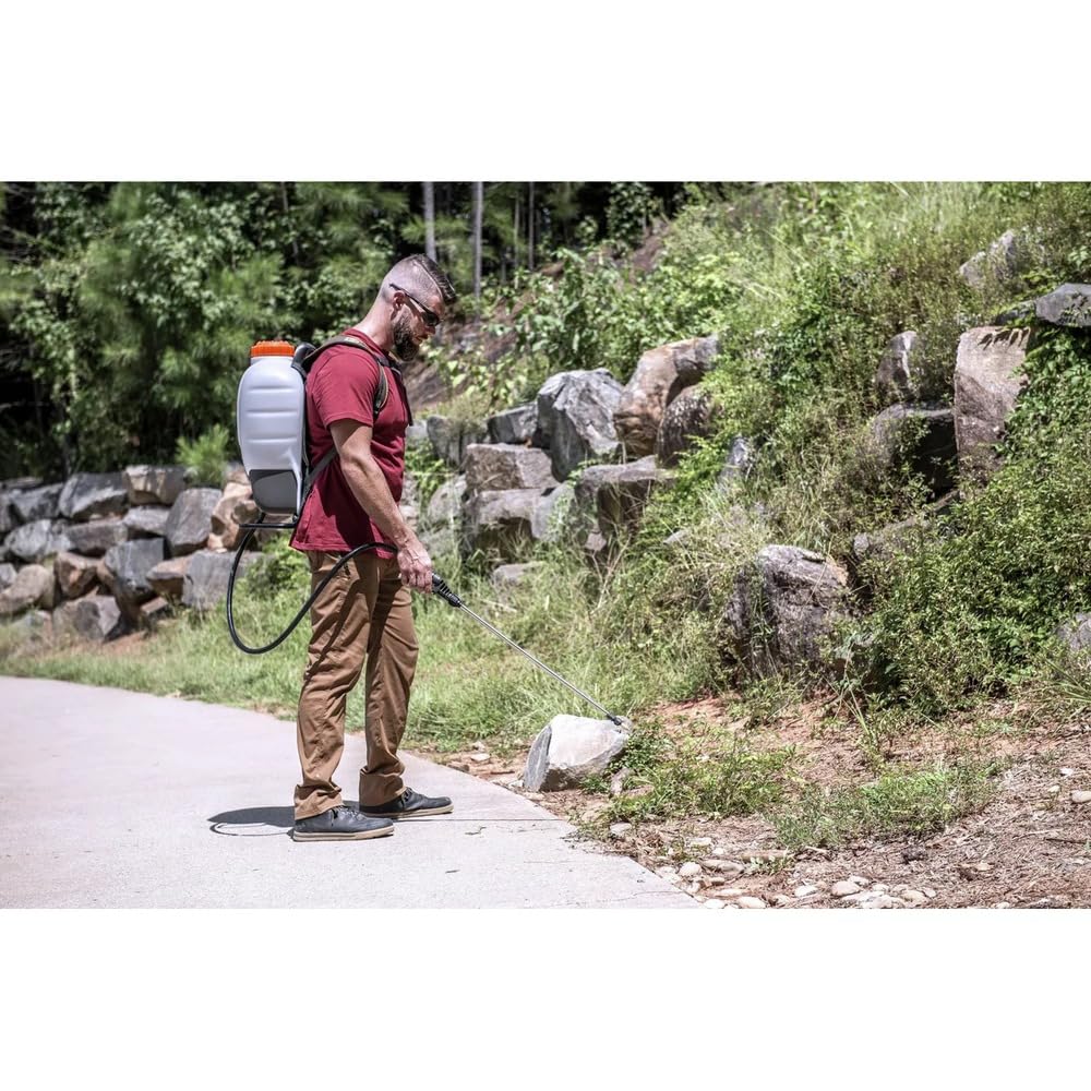 Husqvarna 4-Gallon Battery Backpack Sprayer, Garden Sprayer Runs on 18V Battery, No Pumping Required, Battery and Charger Included