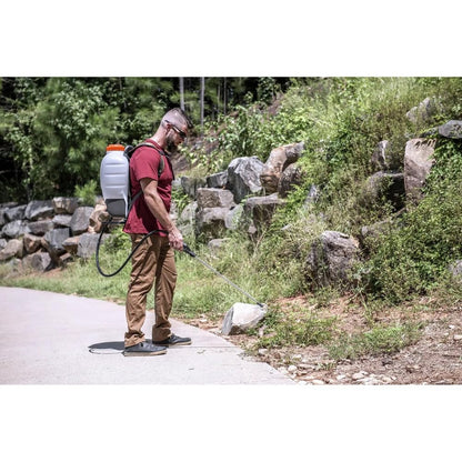 Husqvarna 4-Gallon Battery Backpack Sprayer, Garden Sprayer Runs on 18V Battery, No Pumping Required, Battery and Charger Included