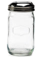 Circleware Yorkshire Mason Sugar Jar Glass Canister with Metal Lid Home Kitchen Glassware Food Preserving Storage Container for Coffee, Tea, Spices, Cereal and Farmhouse Decor, 18.25 oz, Clear
