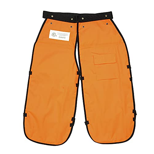 FORESTER Chainsaw Chaps for Men - Adjustable Belt - Chain Saw Chaps for Men, Apron Style W/Pocket, Chainsaw Safety Equipment