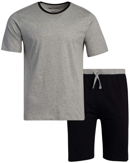 Ten West Apparel Men’s Pajamas – Short Sleeve Tee and Lounge Shorts Sleepwear Set (M-XL)