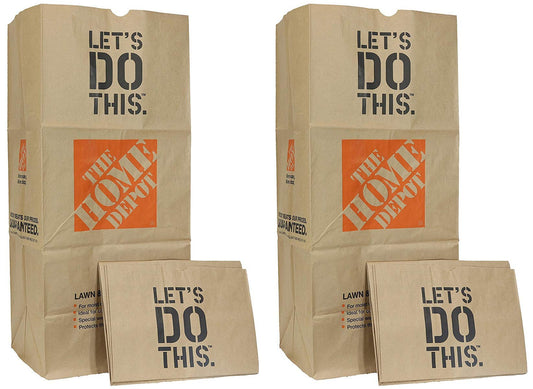 JKaDH 49022-10PK Heavy Duty Brown Paper Lawn and Refuse Bags for Home and Garden, 30 gal (10 Lawn Bags) 2 Pack