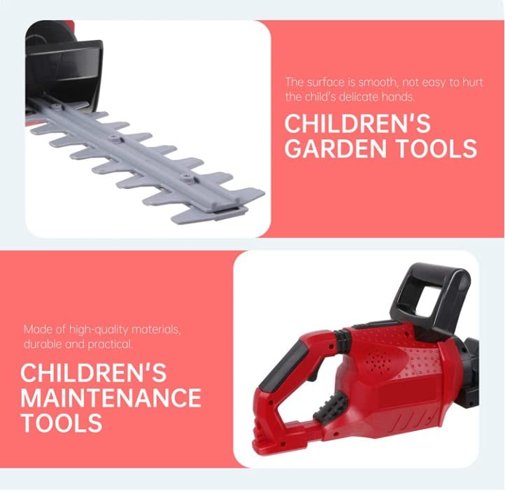 Misco Toys Pretend Play Kids Hedge Trimmer Toy Tool Garden Set, Kids Construction Gardening Toy,Real Sound and Movement, Perfect for Toddlers and Babies, Realistic Effect and Great Gift!
