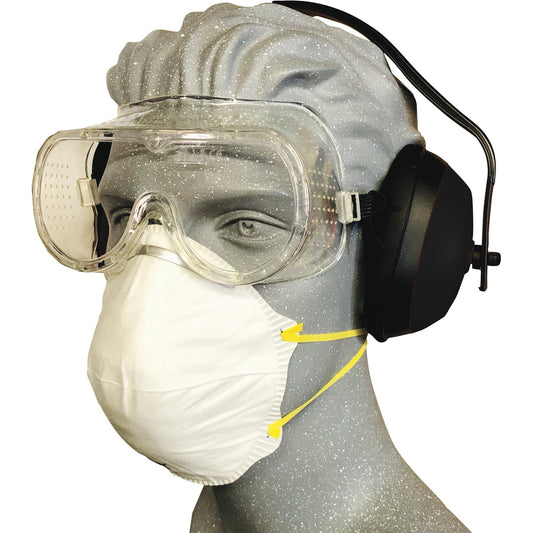 The Face Protector Super Value 3PC Construction Safety Glasses Head Covering Mechanic Safety Set