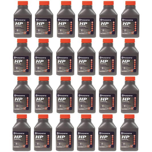 Husqvarna 2.6 oz HP Synthetic Blend 2-Cycle Engine Oil 24-Pack 593152601